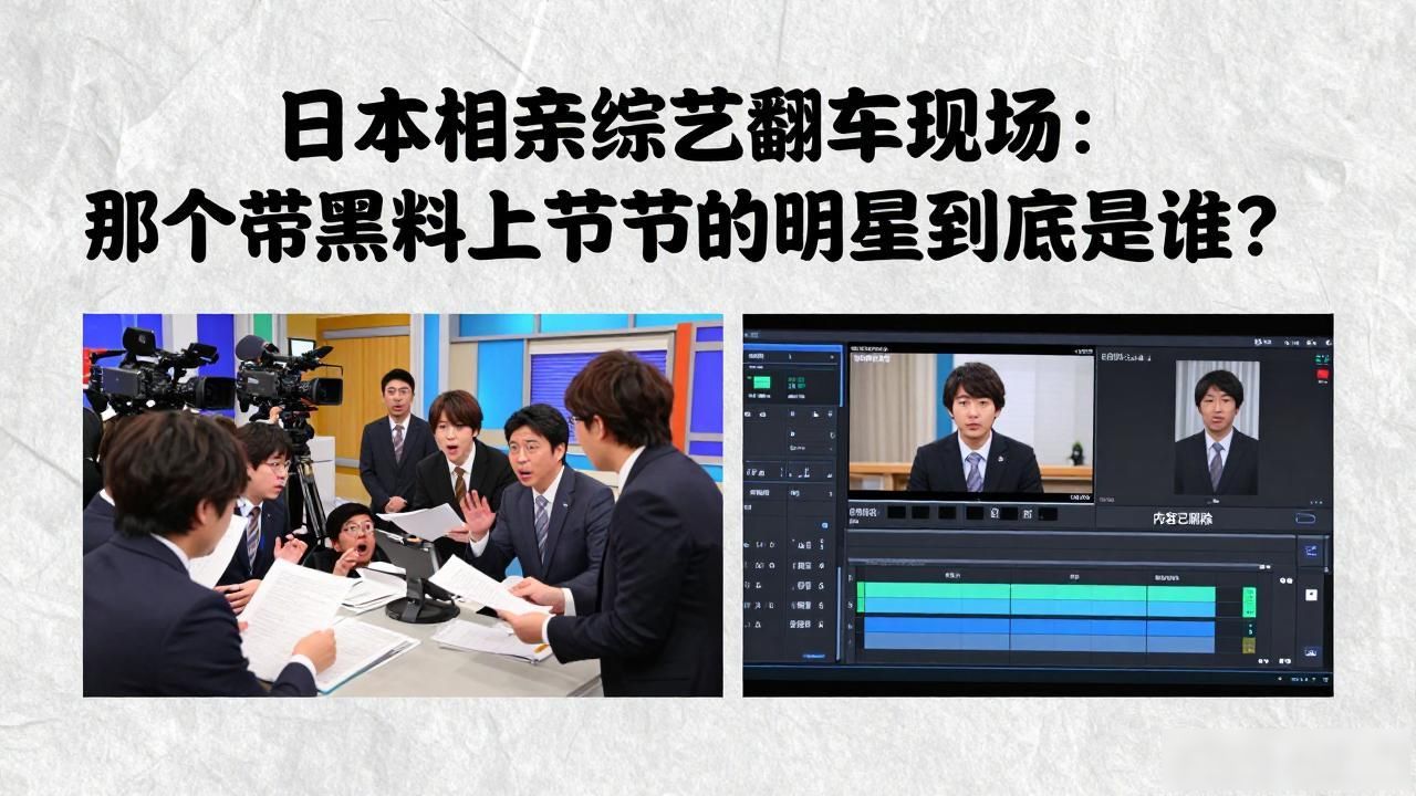 日本相亲综艺翻车现场：那个带黑料上节目的明星到底是谁？